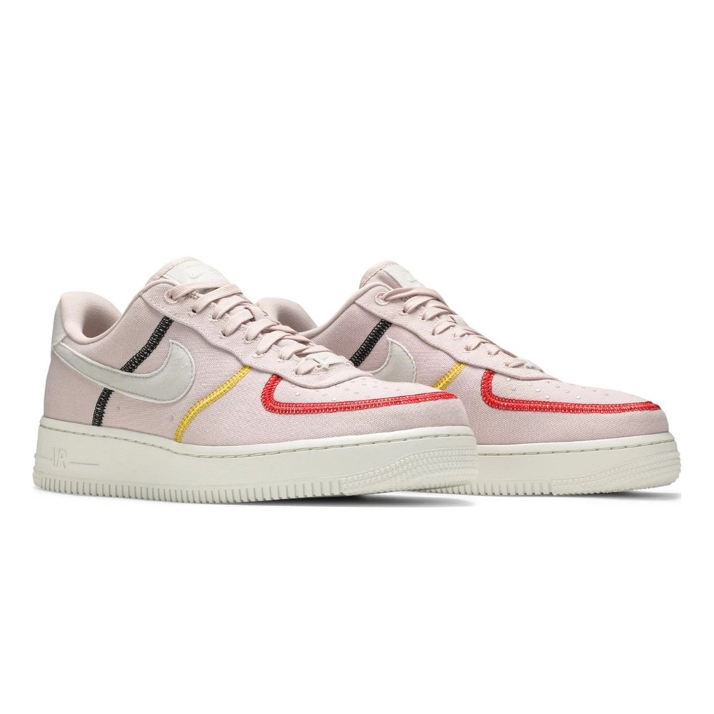 Women’s Pink Air Force 1 "07 LX "Stitched Canvas - Silt Red" sneakers